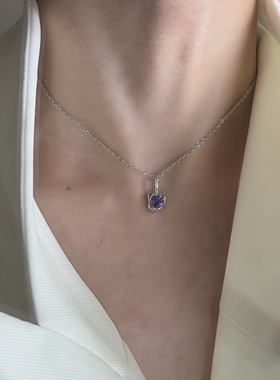 甜美简约风紫月光项链