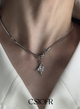 CS1OFR白月光蛇骨项链男女ins小众设计简约颈链锁骨链配饰品