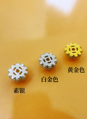 隔珠配件DIY925银手链串珠半成品