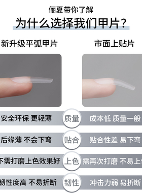 美甲延长超薄平弧甲片