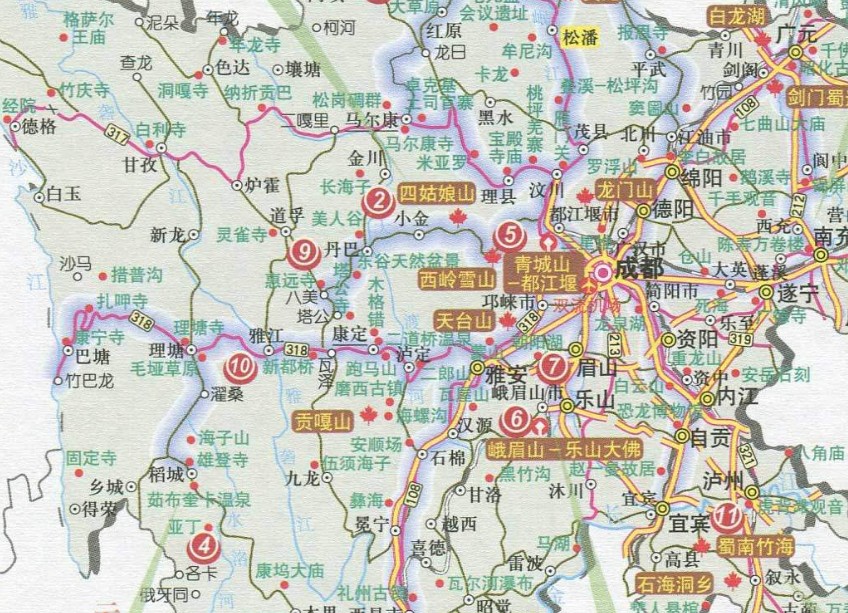2026四川全部旅游地图攻略(电子版)自由行交通景点美食旅行指南