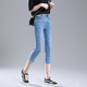 ໂສ້ງຂາສັ້ນສັ້ນກະທັດຮັດ denim ບວກກັບລະດູຮ້ອນບາງໆ