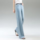 ຄວາມຍາວພິເສດ 170 ສູງ Tencel jeans ຊື່ສໍາລັບແມ່ຍິງ summer ບາງແອວສູງວ່າງແຄບຂາກວ້າງ mopping pants
