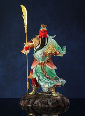 九龙关公神像武财神家用关羽财神爷关二爷店铺供奉摆件关公像