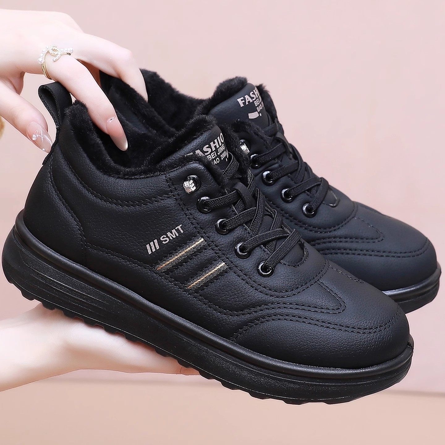 冬季老北京布鞋女棉鞋加绒加厚保暖妈妈鞋中老年软底防滑休闲鞋子,淘宝优惠券,粉丝福利购,淘宝优惠卷