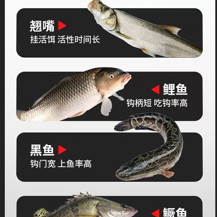 日本进口泥鳅钩挂泥鳅活饵钩筏钓钩钓翘嘴钩细条鱼钩散装 - 图1