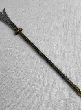 古代兵器模型三尖两刃刀白鸟朝凤枪豪龙胆长枪长戈迷你金属小摆件