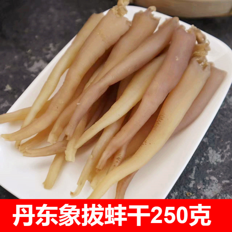 新晒丹东特产 野生象拔蚌干海笋贝干象牙蚌干丝海鲜贝类干货250g - 图0