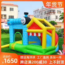Children Home Inflatable Castle Cartoon Small Fire Trampoline Trampoline Outdoor small slide Slides Baby Children Toys