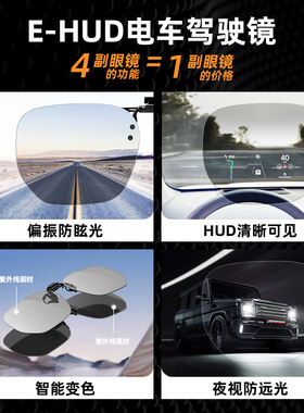 偏光墨镜夹片HUD抬显开车专用
