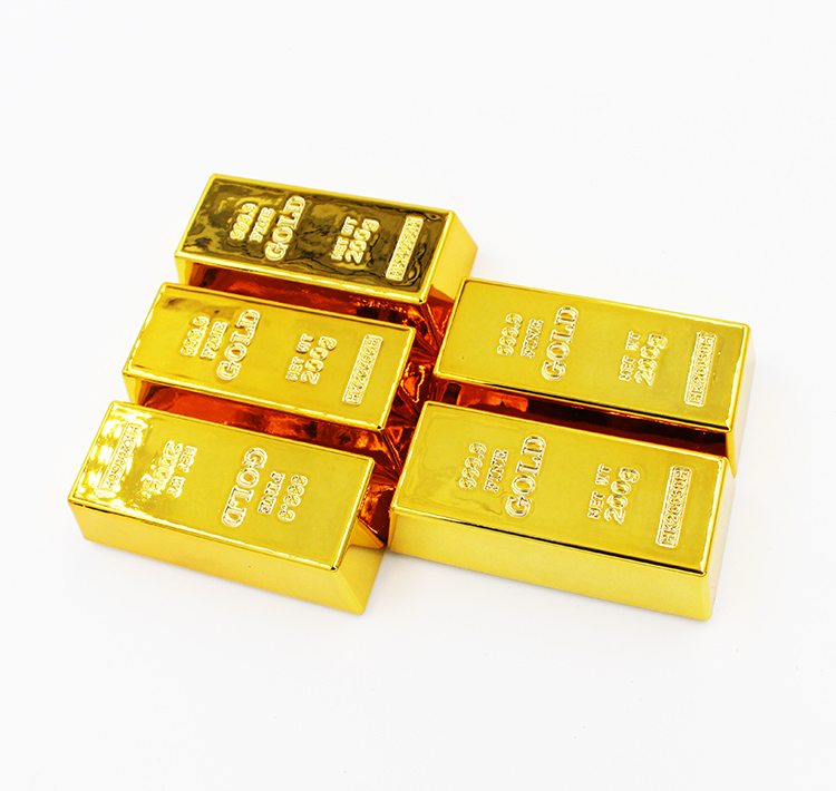儿童玩具拍照仿真金条金砖摄影道具装饰金块商场摆设假元宝假金砖 - 图2