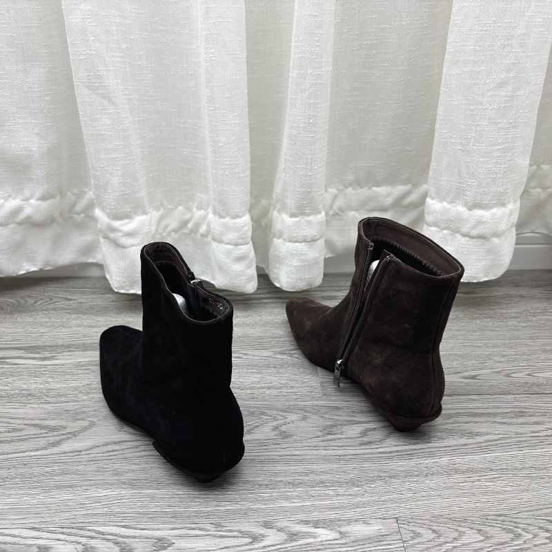 2025秋冬款欧美真皮牛皮女短靴侧拉链切尔西靴低跟英伦风时装靴,淘宝优惠券,粉丝福利购,淘宝优惠卷