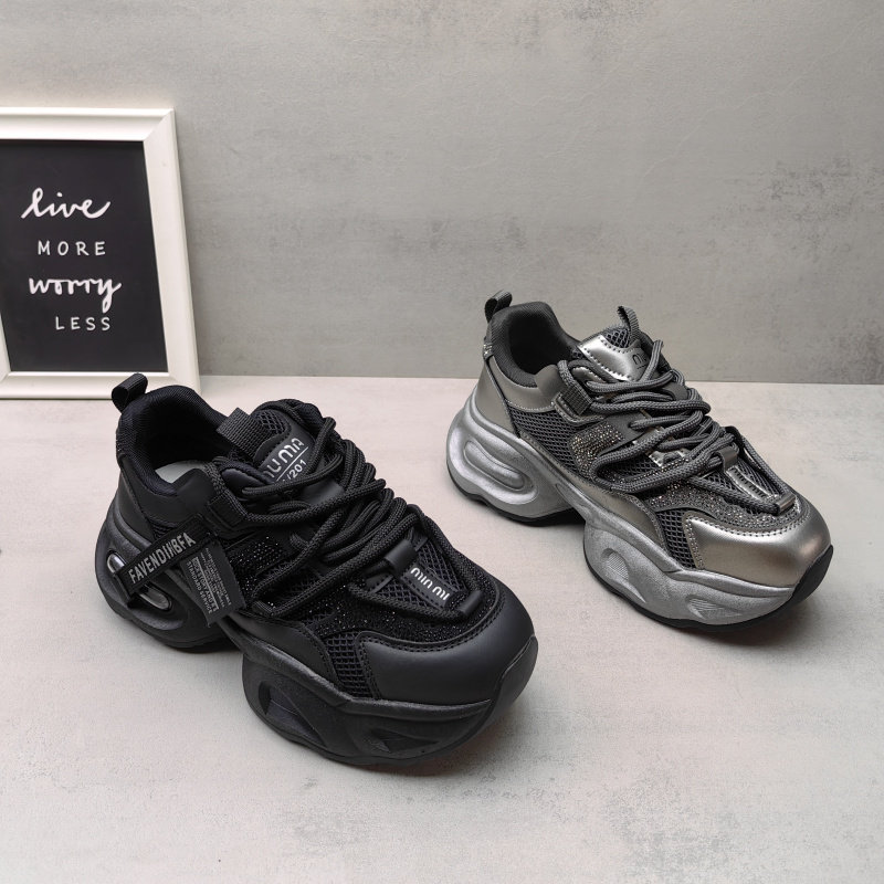 2026春秋款厚底增高小个子女生网面老爹鞋女百搭运动休闲单鞋潮鞋,淘宝优惠券,粉丝福利购,淘宝优惠卷