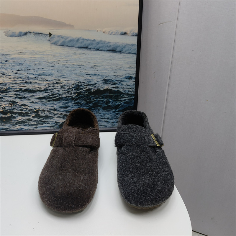 实拍2025秋冬款毛毡绒平底休闲舒适加绒保暖学生豆豆鞋女勃肯鞋,淘宝优惠券,粉丝福利购,淘宝优惠卷