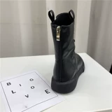 Martens, осенние кожаные короткие сапоги со шнурками, 2022, из натуральной кожи