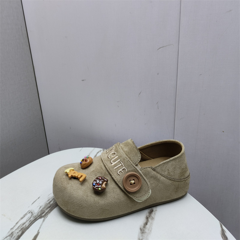 2026春款复古绒面平底舒适勃肯鞋卡通豆豆鞋百搭休闲女生单鞋,淘宝优惠券,粉丝福利购,淘宝优惠卷