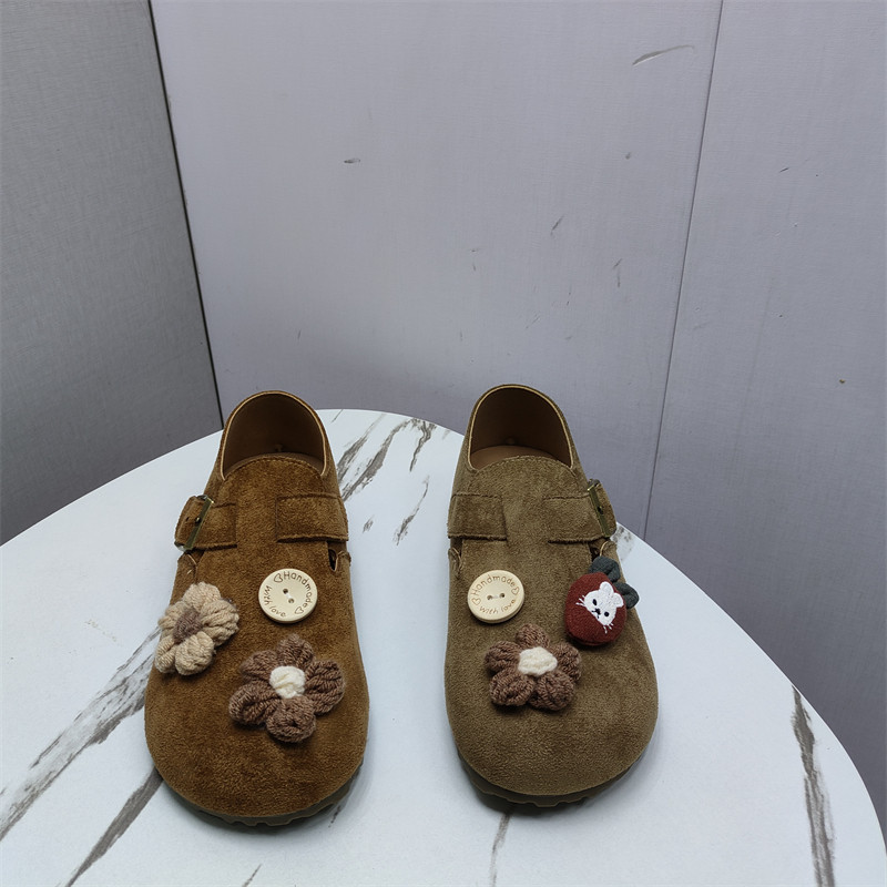 2026春款复古绒面平底舒适勃肯鞋卡通豆豆鞋百搭休闲女生单鞋,淘宝优惠券,粉丝福利购,淘宝优惠卷