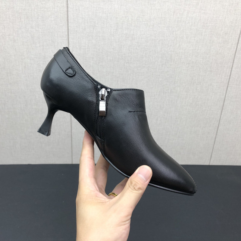 2022秋季真皮女鞋小码大码深口拉链细中跟尖头工作鞋羊皮女单鞋,淘宝优惠券,粉丝福利购,淘宝优惠卷
