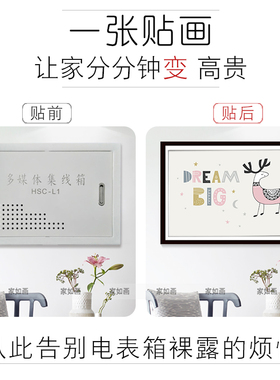 时尚简约电表箱贴纸可爱卡通猫咪
