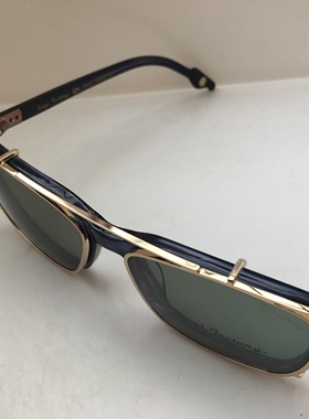 Vinyl Factorty All Sopp 透明深蓝色板材框眼镜 套镜夹片太阳镜