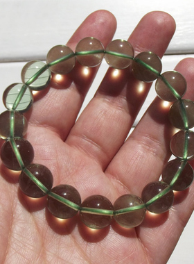 爱和光珠宝 巴西天然翠绿萤石手链手串 情侣款 正品饰品 特价水晶