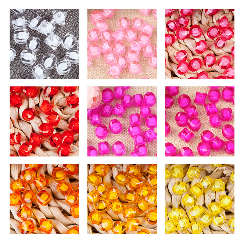 10mm串珠珠中珠四角珠亚克力散珠斤diy手工纸巾盒材料包彩色穿珠,淘宝优惠券,粉丝福利购,淘宝优惠卷