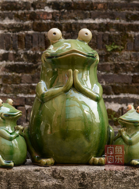 陶瓷祈福招财酒店风水摆设青蛙