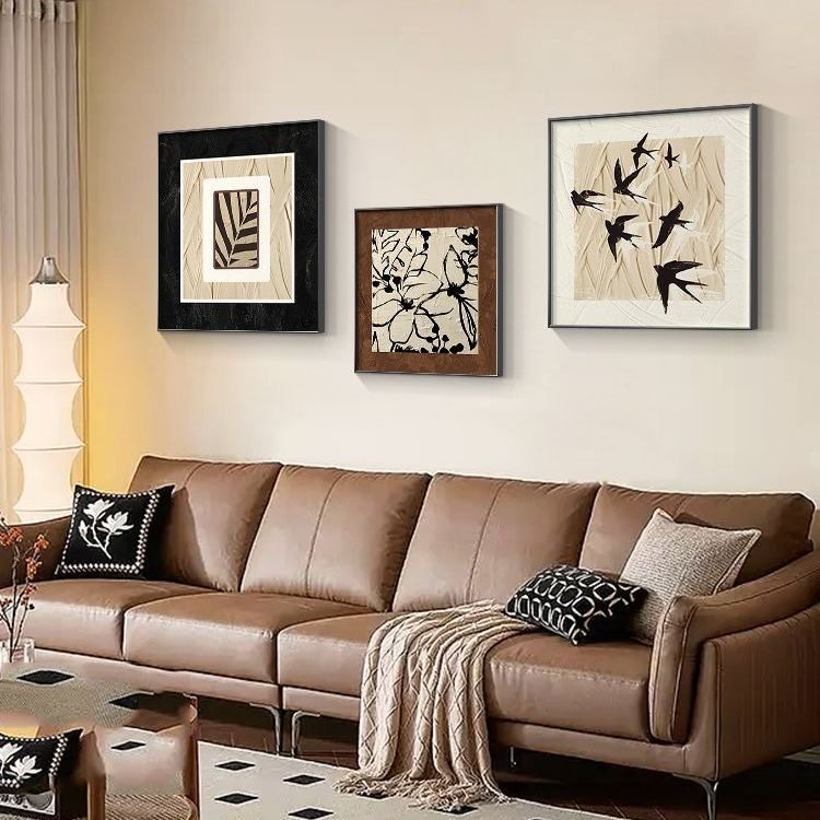 中古风客厅装饰画2024新款沙发背景墙壁画法式复古餐厅挂画组合画,淘宝优惠券,粉丝福利购,淘宝优惠卷