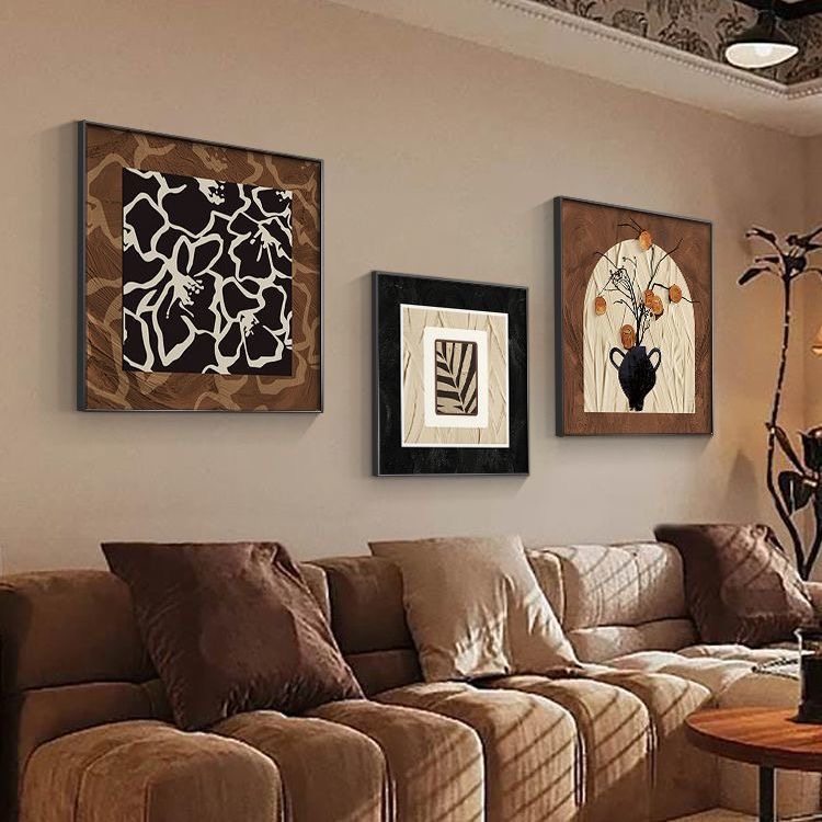 中古风客厅装饰画2024新款沙发背景墙壁画法式复古餐厅挂画组合画,淘宝优惠券,粉丝福利购,淘宝优惠卷