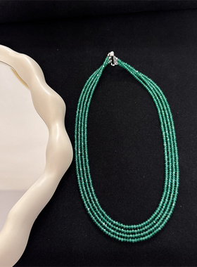 绿玉髓多层设计项链简约百搭首饰