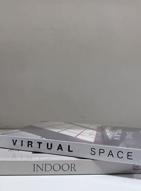 样板间英文可阅读道具书摆件酒店售楼处书房书柜展示柜白色装饰书