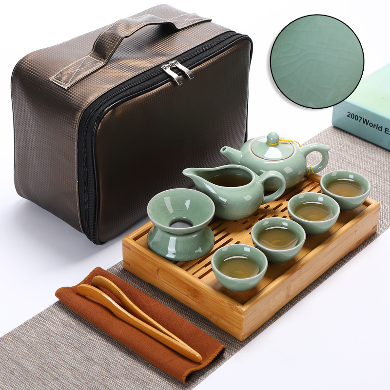 旅行茶具套裝行動式小包簡約迷你家用辦公泡茶壺茶杯戶外隨身旅遊