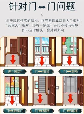 天官赐福金属门贴大门大号小号隐形镇宅解决门对门横竖手机贴贴纸