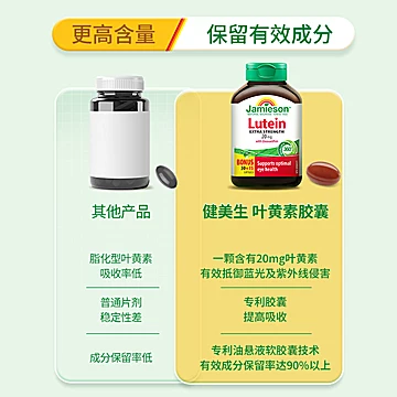 Jamieson健美生官方正品叶黄素胶囊呵护眼睛[183元优惠券]-寻折猪