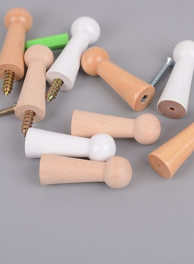 实木挂钩墙壁diy衣帽挂钩