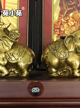 星座兔子铜制小象菟小菟