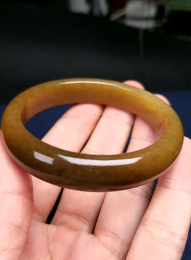 新疆和田玉且末糖玉纯糖一口红糖泥鳅背窄条双色手镯子