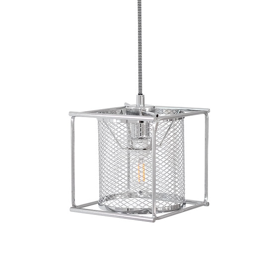 Retro light industrial style hollow grid art chandelier