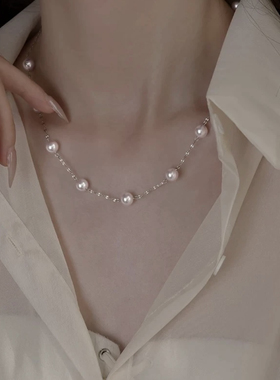 曼塔玫瑰项链简约小众设计感锁骨链气质轻奢高级感项饰