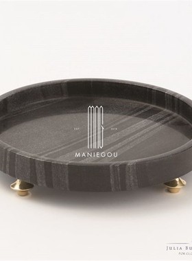 现代天然大理石餐桌厅面包蛋糕点心摆件装饰品工艺品置物收纳托盘