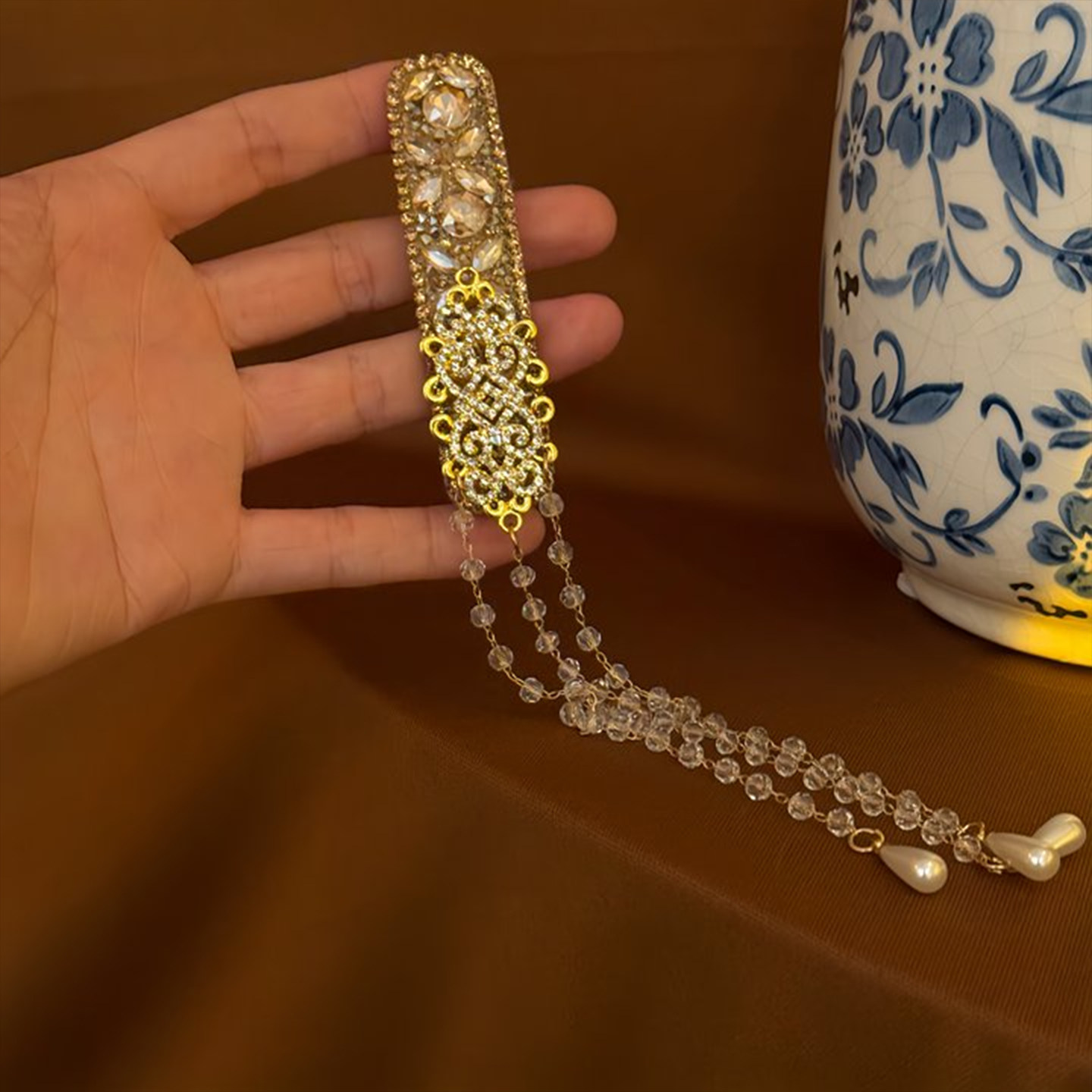 锦瑟流年~新中式发夹女高级感精致满钻流苏刘海夹头饰民族风发饰,淘宝优惠券,粉丝福利购,淘宝优惠卷