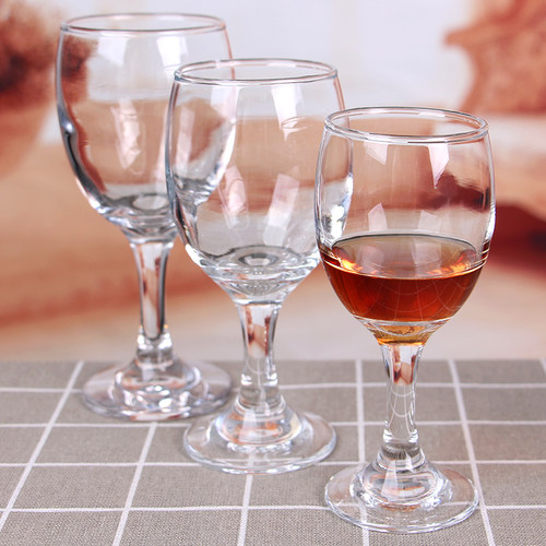 6支加厚玻璃红酒杯套装家用高脚杯葡萄酒杯白酒杯酒店定制LOGO - 图0