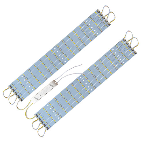 LED吸顶灯改造灯条灯板灯管超亮灯珠三色变光长条灯带节能自粘片 - 图0