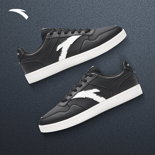 安踏板鞋黑色男鞋冬季新款旗舰正品休闲鞋轻便小黑鞋男运动鞋男士 - 图3