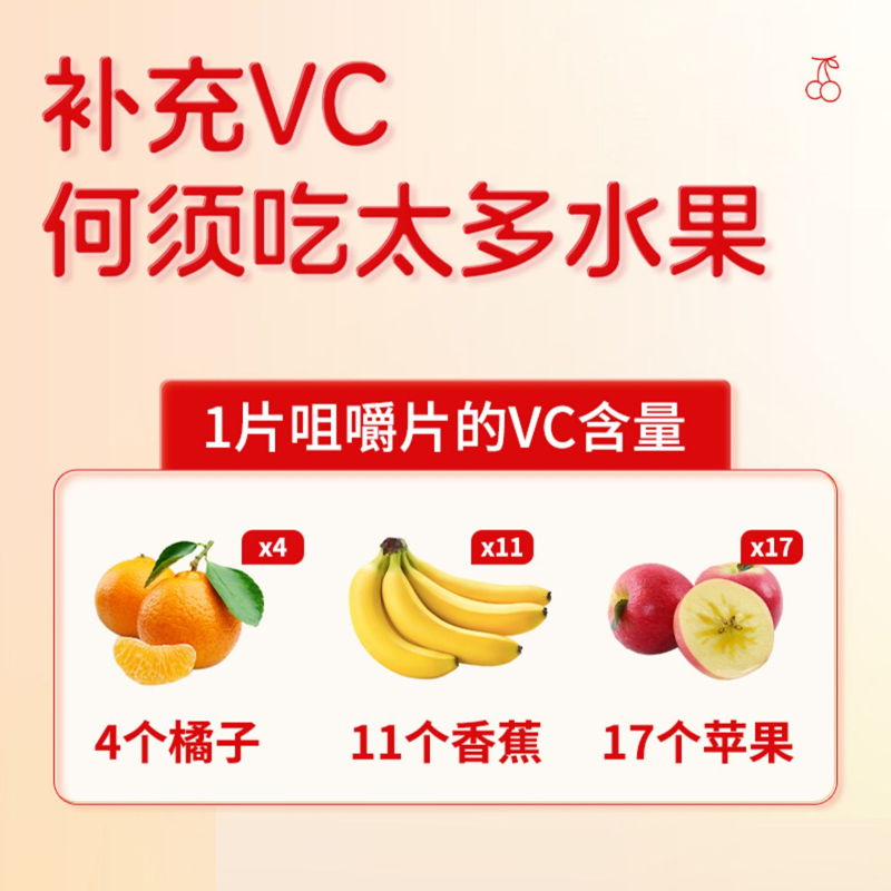 北京同仁堂针叶樱桃维生素C咀嚼片非泡腾片维生素b族vc正品 - 图2