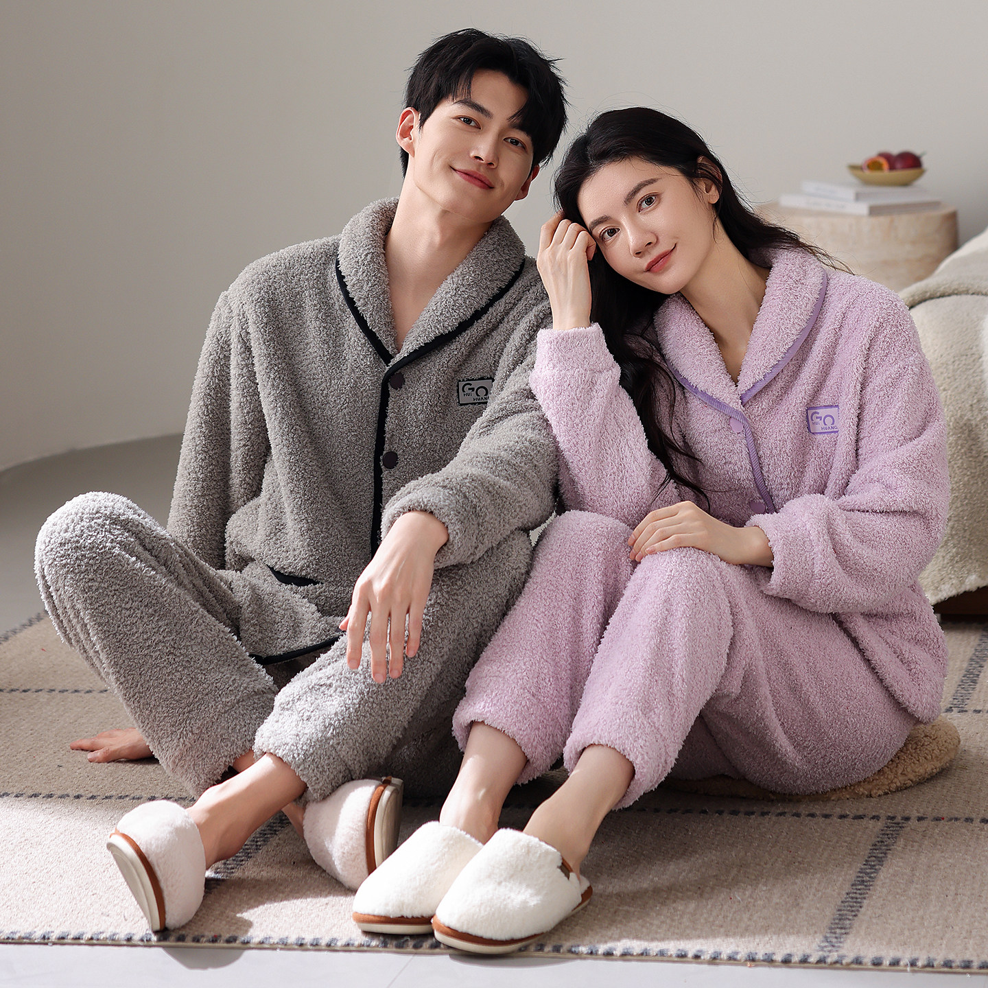 芬腾珊瑚绒情侣睡衣冬季女款加厚大码法兰绒男士秋冬款家居服套装,淘宝优惠券,粉丝福利购,淘宝优惠卷