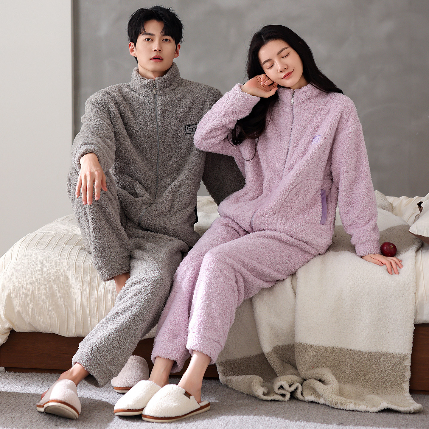 芬腾珊瑚绒情侣睡衣冬季女款加厚大码法兰绒男士秋冬款家居服套装,淘宝优惠券,粉丝福利购,淘宝优惠卷