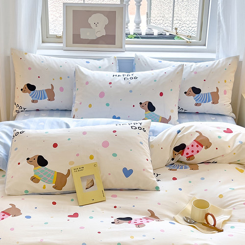 可爱全棉纯棉单人枕套学生宿舍专用超大个枕芯套枕头套48x74透气 - 图3