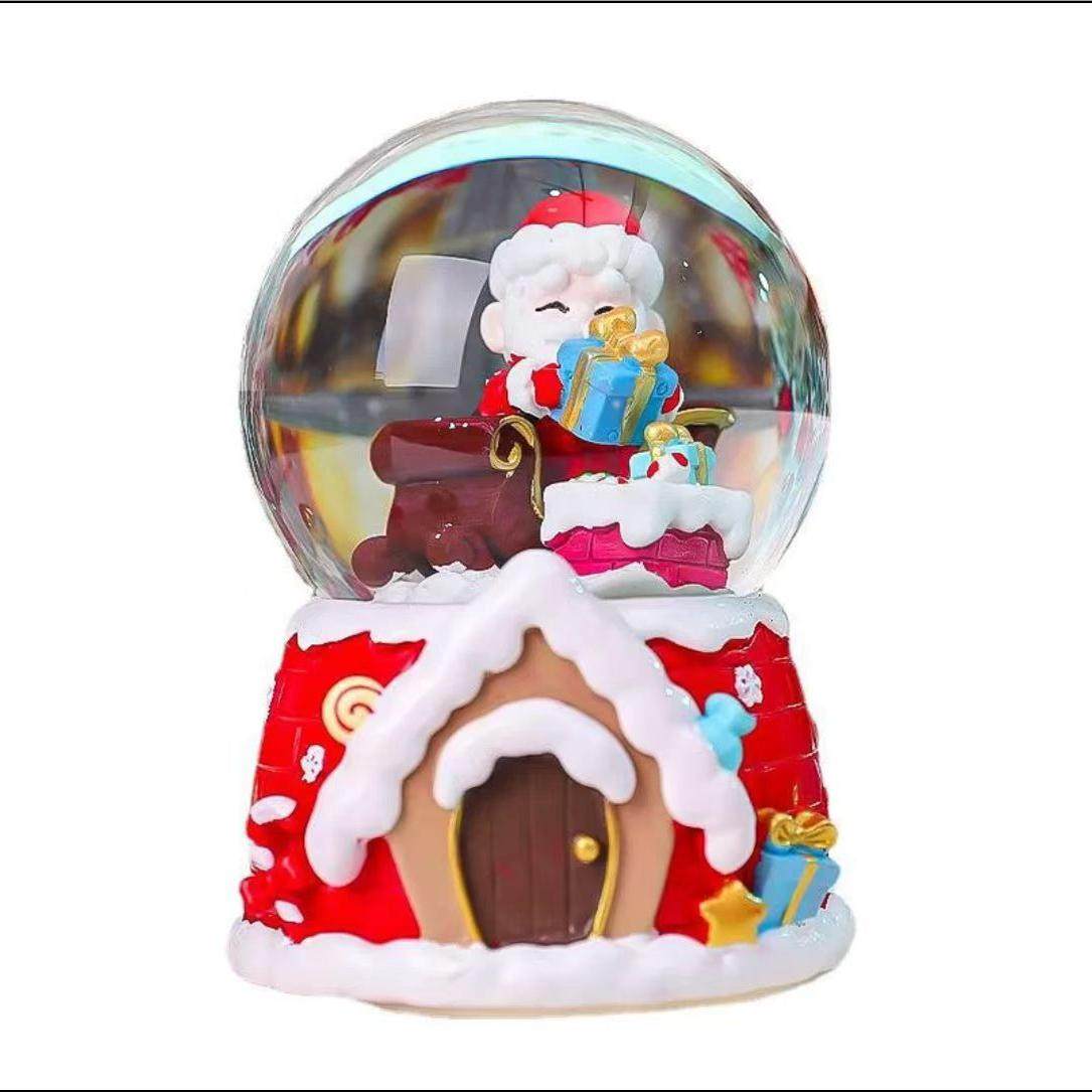 圣诞节水晶球飘雪旋转摆件音乐八音盒儿童平安夜儿童小礼物男女友,淘宝优惠券,粉丝福利购,淘宝优惠卷
