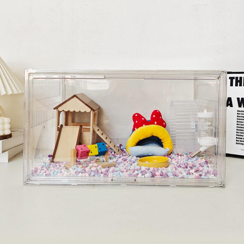 宠物仓鼠专用笼子防啃咬全透明亚克力豪华别墅金丝熊饲养箱防越狱,淘宝优惠券,粉丝福利购,淘宝优惠卷